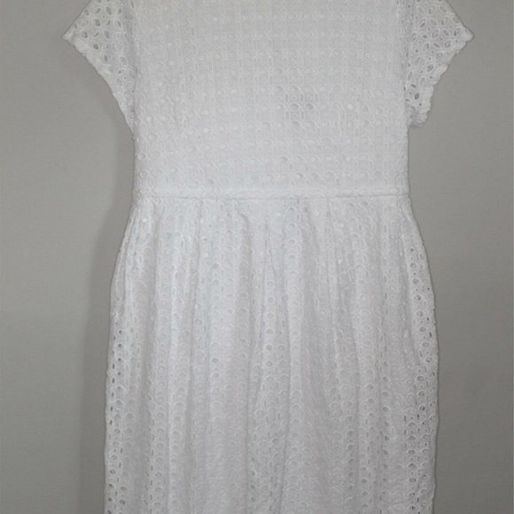 Lane Bryant Eyelet Midi Fit & Flare Dress H10673 - Picture 10 of 12